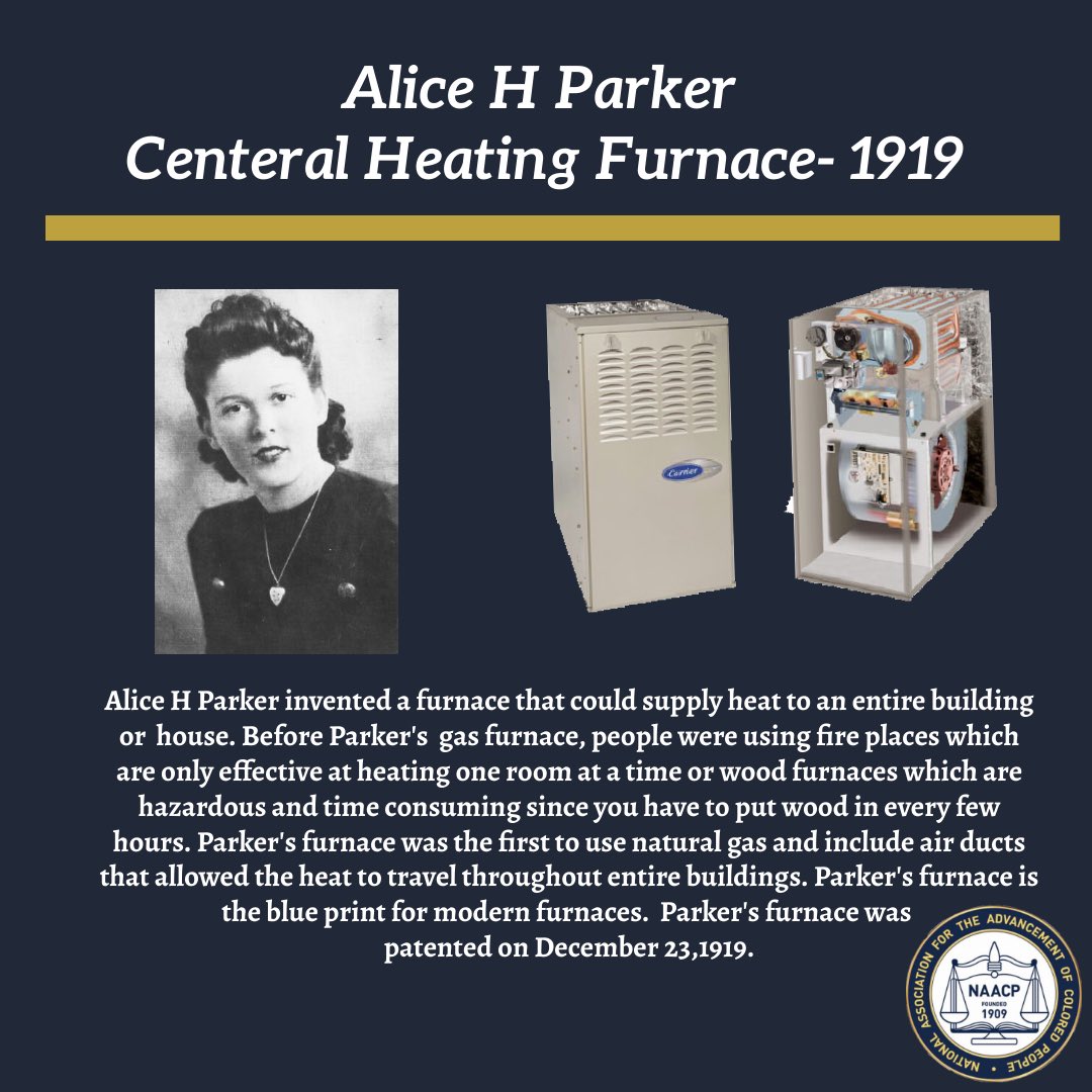 The next time you go to turn your heat up on a cold day, remember it was a Black woman that made it so easy. Happy Black History Month!💙💛💙💛