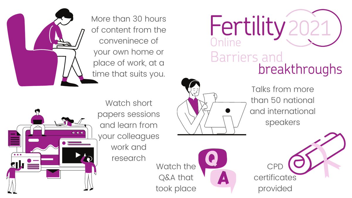 Have you heard about #Fertility2021 &amp; disappointed you missed it? Then we're pleased to tell you we're opening up the on-demand library! Register for £129 &amp; access more than 30 hours of CPD from the live online event! Certificates will be provided. Book: bit.ly/3arv06n