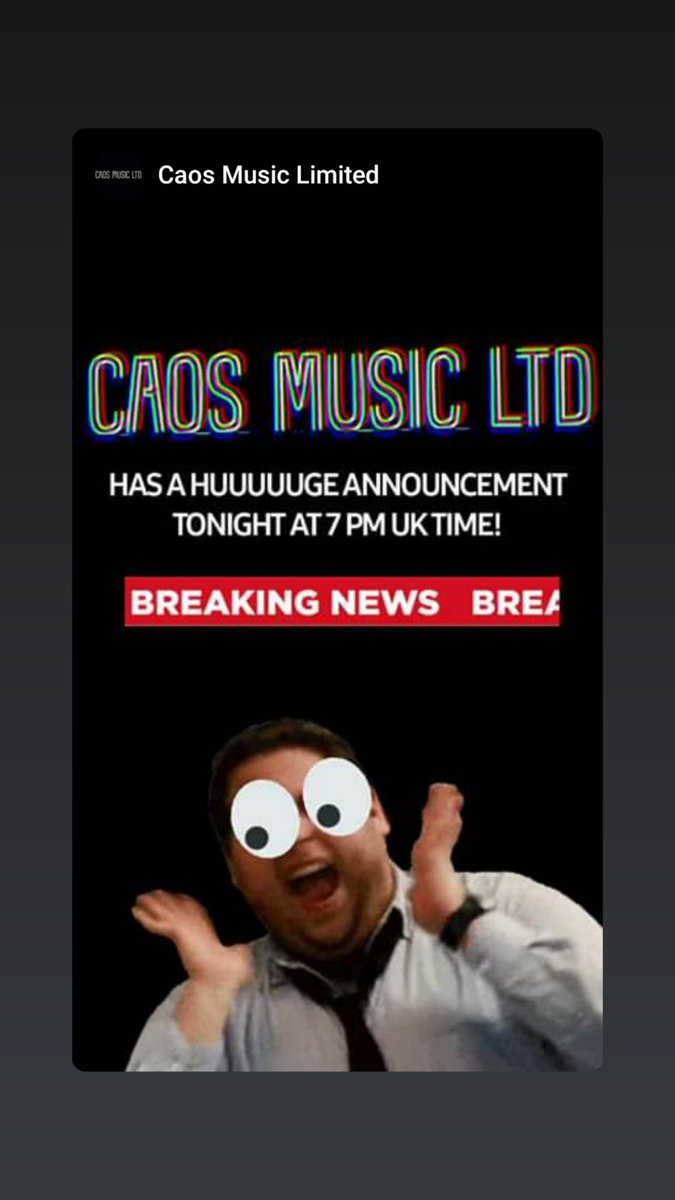 Something big is happening tonight. @caosmusic_ltd holding the floor....New label/technical relaunch. Well worth a gander at their surprise.