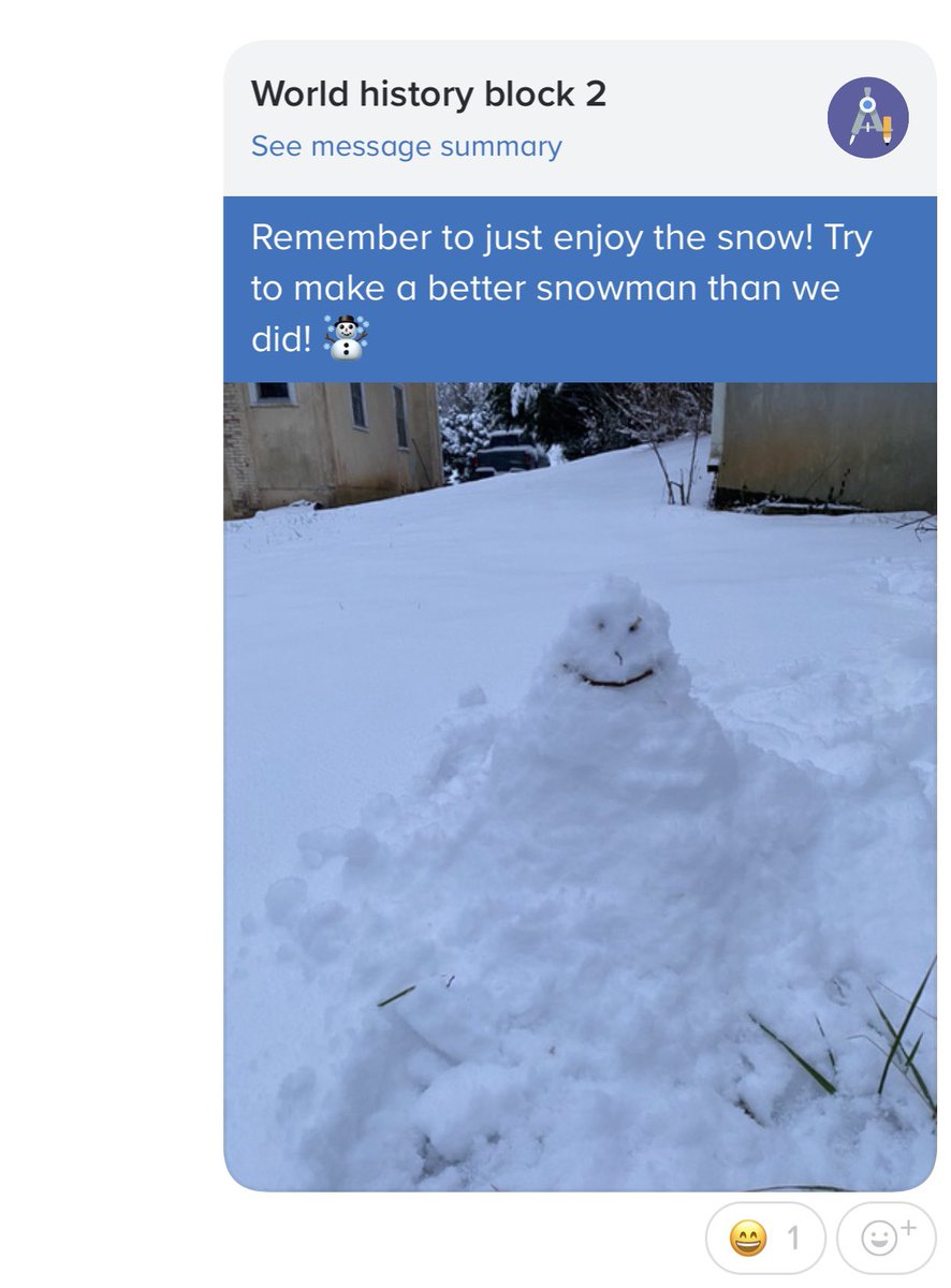 Sometimes being a teacher involves reminding students to just have fun! It reminds them that you care about their well being and not just the grades achieved in your class! ☺️☃️<a href="/LVHS_official/">Loudoun Valley HS</a>