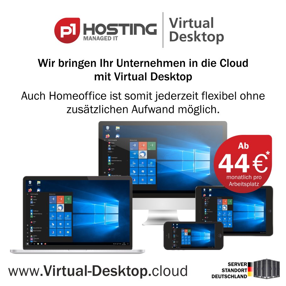 🎉 Wir stellen vor: 
Virtual Desktop - Der digitale Arbeitsplatz aus der Cloud. 💻☁️
Komplett ausgestattete virtuelle Windows® 10 Arbeitsplätze aus der deutschen Cloud. Inkl. Cloud Speicher, Office 2019 uvm. Mehr Infos unter: 
Virtual-Desktop.cloud
 
#virtualDesktop #Homeoffice