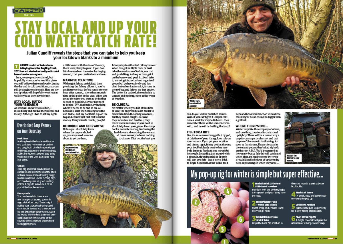 Julian Cundiff (@juliancundiff) on Twitter photo Big thank you to Angling Times / Carpfeed for the cover shot this week to accompany my article on catching carp on short day sessions during lockdown. Look for issue week dated 2nd February 2021 <a href="/carpfeed/">| Carpfeed.com |</a> @AnglingTimesEd <a href="/NashTackleUK/">NashTackleUK</a> Big thank you to Angling Times / Carpfeed for the cover shot this week to accompany my article on catching carp on short day sessions during lockdown. Look for issue week dated 2nd February 2021 <a href="/carpfeed/">| Carpfeed.com |</a> @AnglingTimesEd <a href="/NashTackleUK/">NashTackleUK</a>
