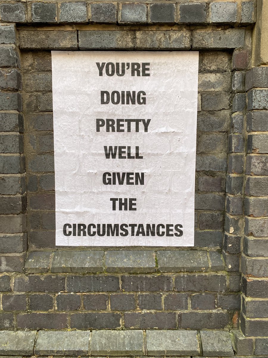 Thoughtful message someone posted on a wall in Manchester. Good on you whoever you are.