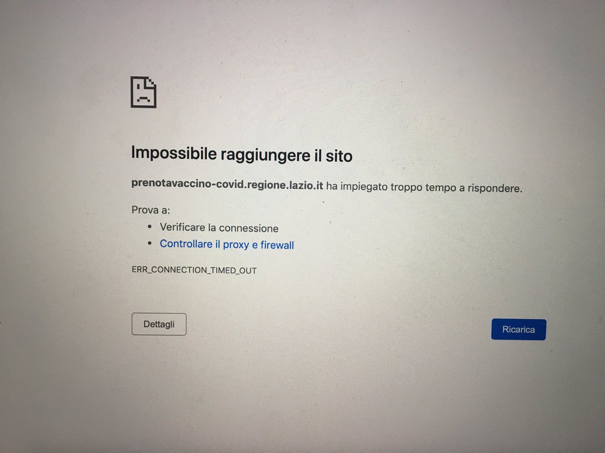 Da un’ora e dieci così. Complimenti #SaluteLazio impossibile prenotare #VaccinoAntiCovid #over80 non ho parole per commentare.