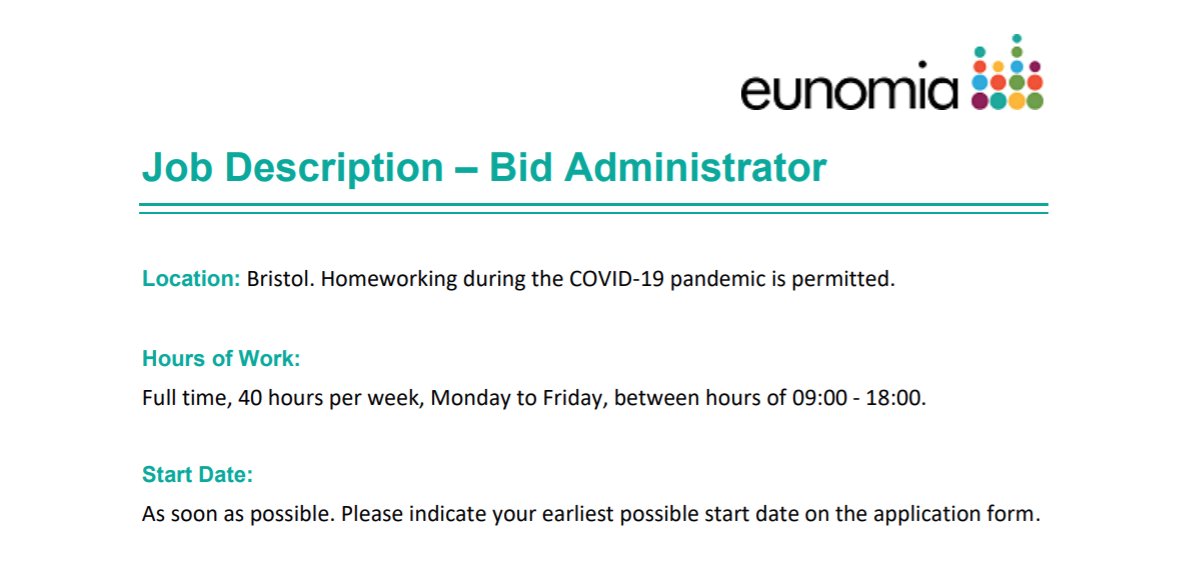 We're looking to hire a Bid Administrator to support our project bidding process and the commercial development of the business. Please find a full job description and details on how to apply here: bit.ly/3oygNJX