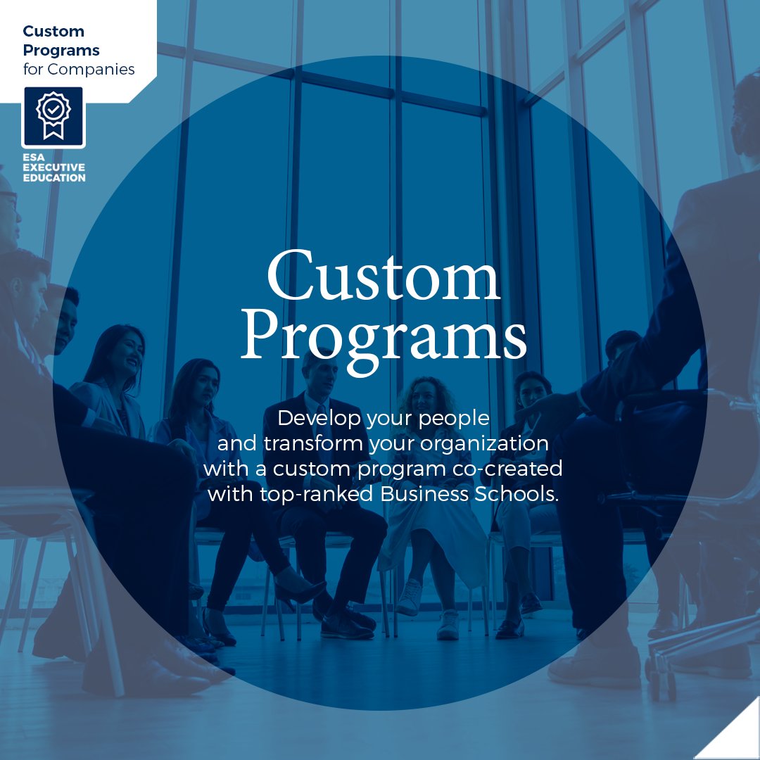 ESABeirut's tweet image. Do you want to develop your people and transform your organization? 
ESA Executive Education offers you the best custom programs for your company co-created with top-ranked Business Schools in Europe. 
For more information: exed@esa.edu.lb 

#ESAExecutiveEducation #CustomPrograms