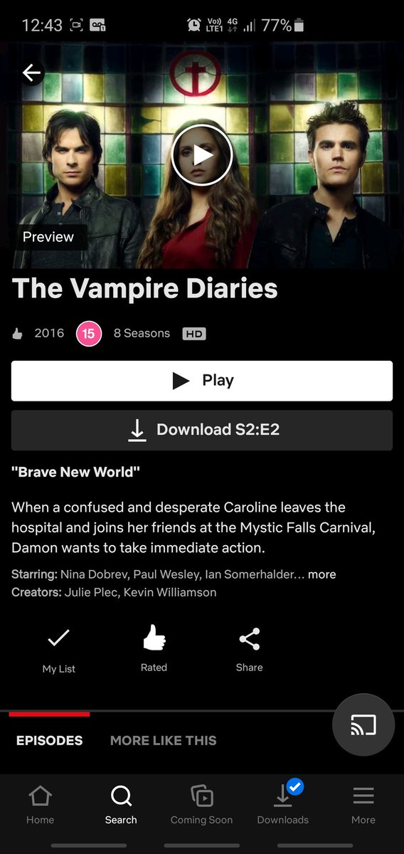 mon_cherrelle's tweet photo. THE VAMPIRE DIARIES IS BACK ON NETFLIX. IT BOUGHT ME BACK https://t.co/09R54DThIw