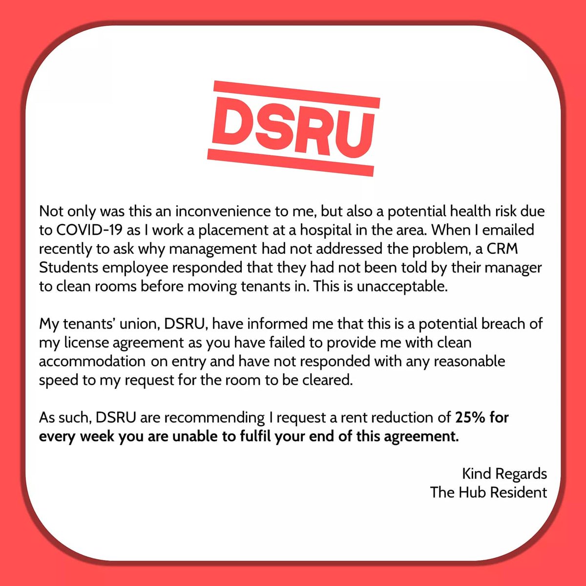dsrudundee's tweet photo. 📢SHARE NOW TO PROTECT OUR MEMBER'S RIGHTS📢 A student staying at The Hub in Dundee moved into their new room to find the old tenants property everywhere. They work in a hospital on placement and CRM Students still have not sorted the situation! #rentrefund https://t.co/kKpnHBfH9e