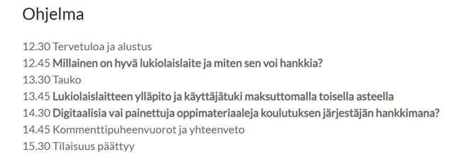 Koulutuksen järjestäjät valmistelevat parhaillaan #oppivelvollisuus'uudistukseen liittyviä laitteistohankintojaan. Hyvä, että hankkeet tarjoavat keskusteluapua. <a href="/Porikaupunki/">Porin kaupunki</a> <a href="/Saimaanmediake1/">Saimaan mediakeskus</a> <a href="/LPRoppii/">LPRoppii</a> <a href="/topkeskus/">TOP-keskus</a> @turkusivistys <a href="/jopaakki/">Jouni Paakkinen</a> <a href="/Kimmokos/">Kimmo Koskinen</a> edu.turku.fi/lukiolaislaite…