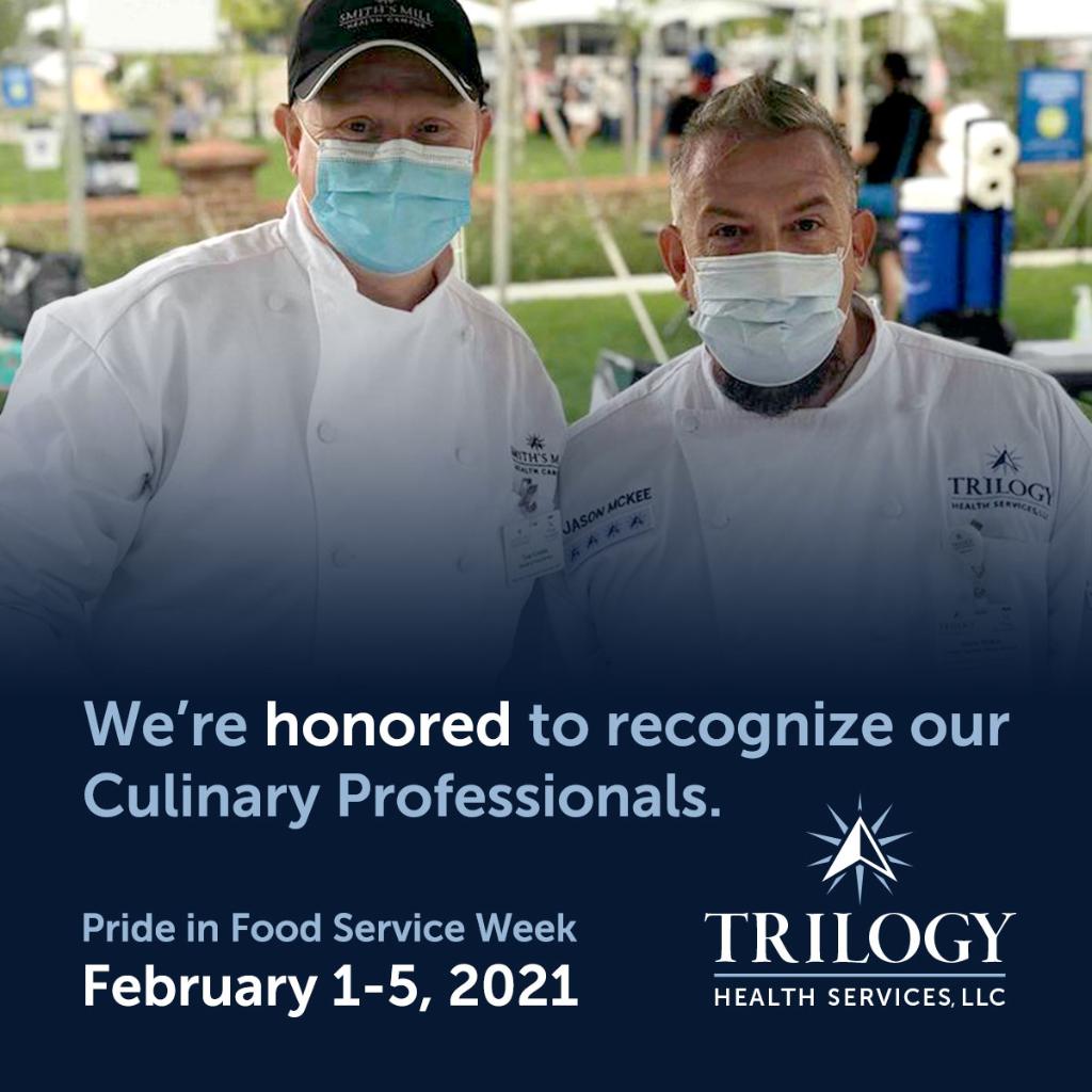 TrilogyLiving's tweet image. Happy Pride in #FoodServicesWeek! Whether they’re making us laugh or making us a 4-star meal, our dining teams always go the extra mile to bring joy to our residents and their families. Thanks for all you do!