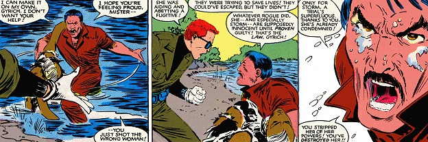 But in Forge we get rare and important forms of representation: disability, indigeneity, and, perhaps most significantly, an imperfect hero who makes bad choices as a result of being hurt in the past. He is a flawed human in a fictional world populated by gods. 8/9