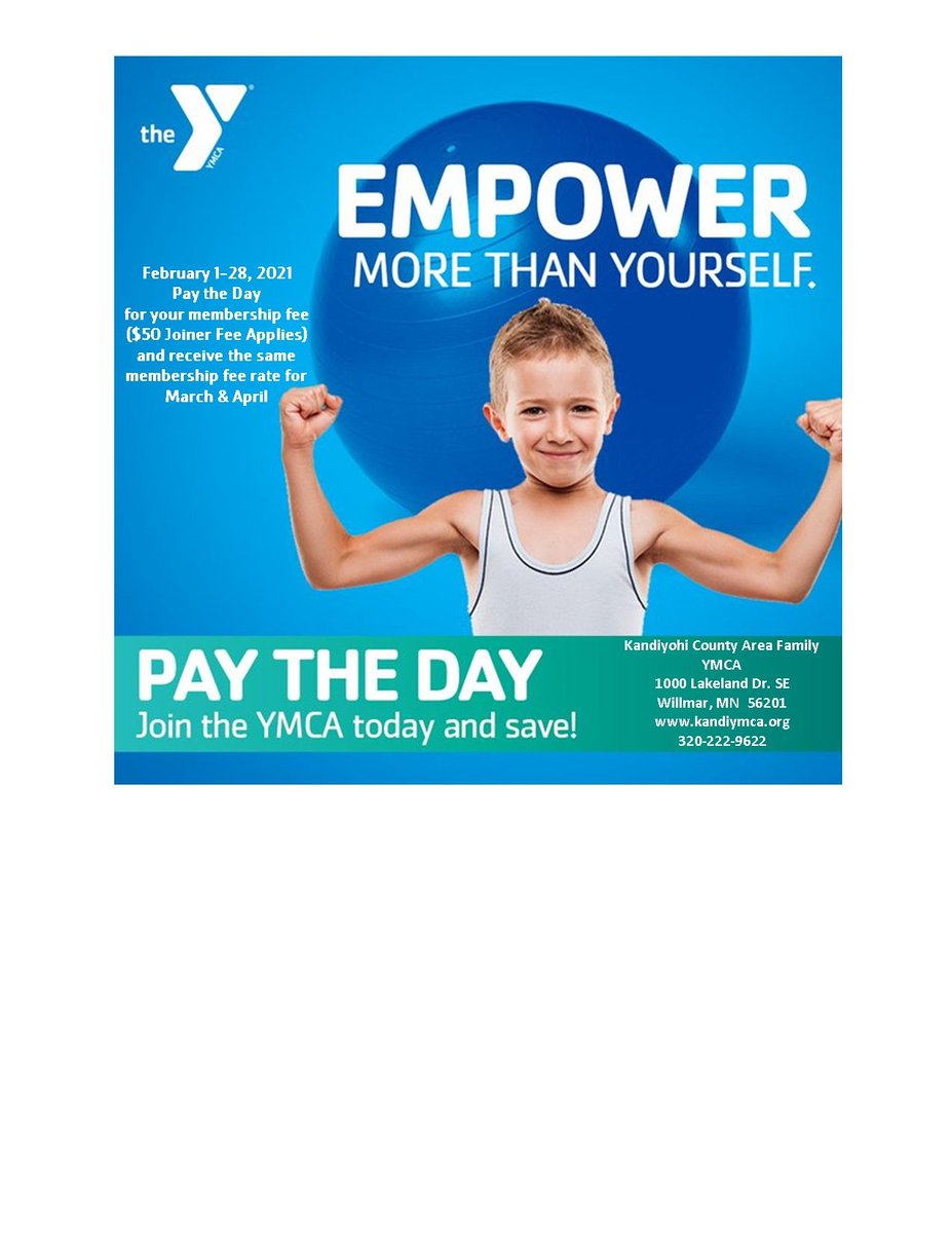 Kandiyohi County Area Family YMCA (@kandiymca) on Twitter photo 