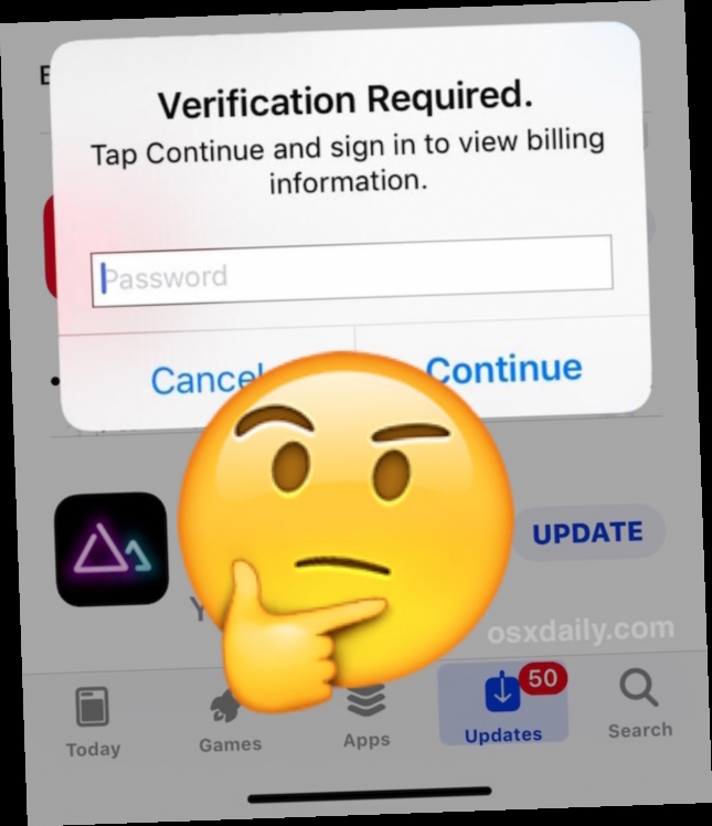 ipad wont download apps verification required / Twitter