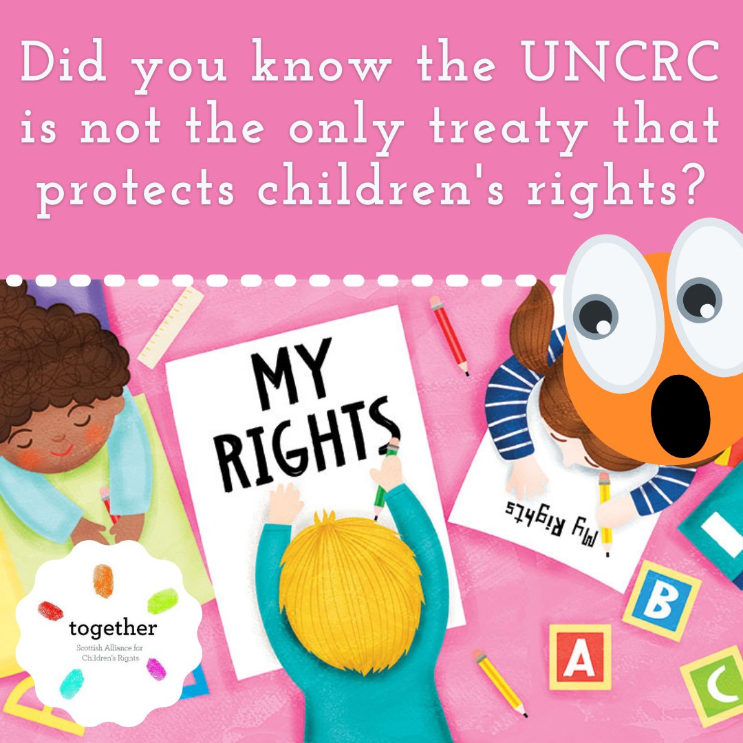 Did you know the UNCRC is not the only treaty that protects children's rights? 😮

That's right! There are more!

You can find out more about this here👇 bit.ly/3tnyVtJ
#RightsResolution