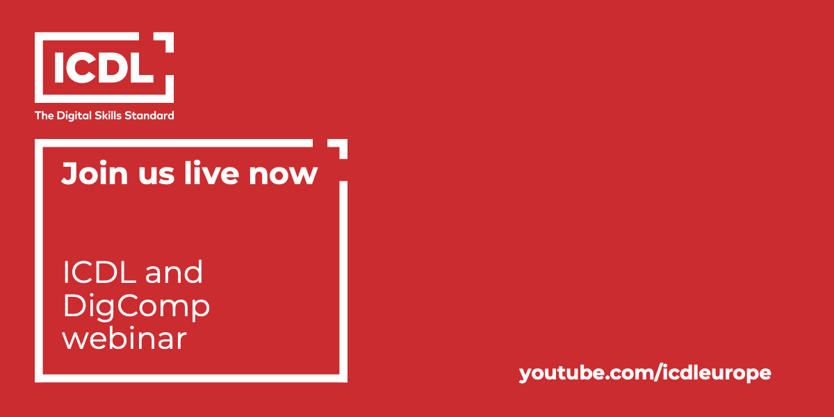 Join us live on YouTube now for a discussion on the EU's DigComp digital competence framework: youtube.com/icdleurope
