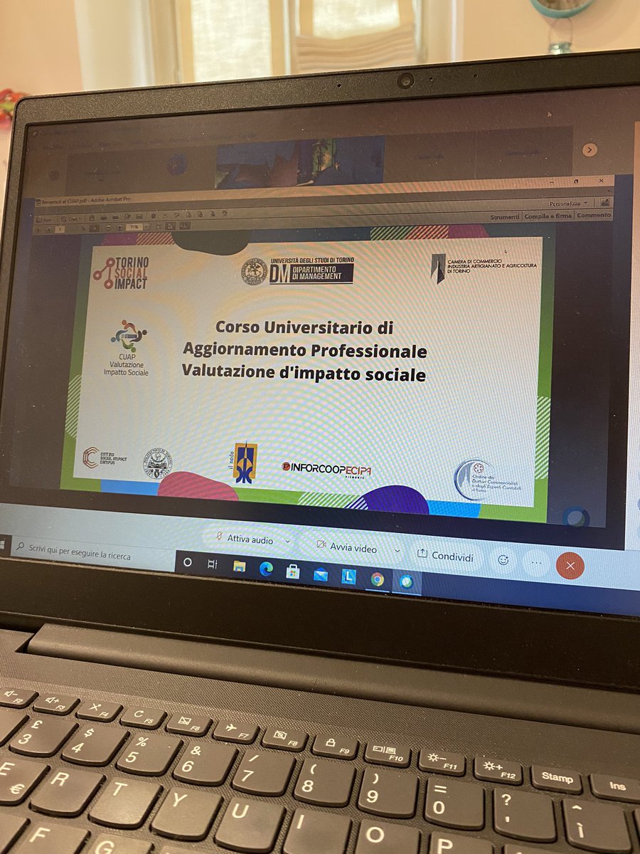 Si parte! #aggiornamentoprofessionale Valutazione d’impatto sociale #torinosocialimpact <a href="/unito/">Università di Torino</a> #dipartimentodimanagement
