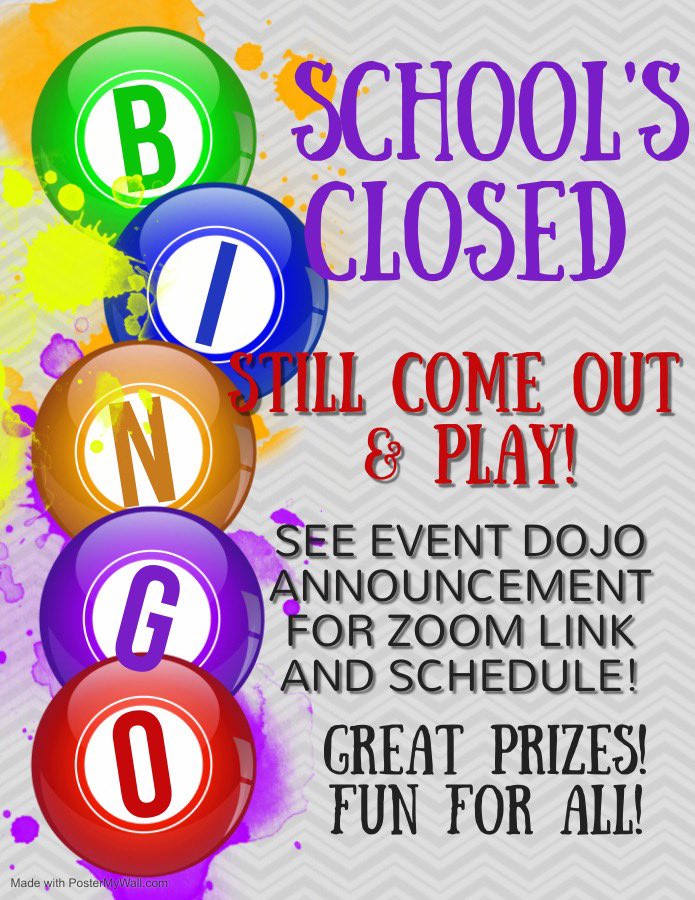 SaintFrancisXa3's tweet photo. First Snow Day, School’s closed, but the Virtual Bingo Hall is open ! #CSW2021 #CCAjoy #CCACSW21 #CatholicSchoolsWeek2021 #getexcited #bingo https://t.co/LPEmdCC9eQ
