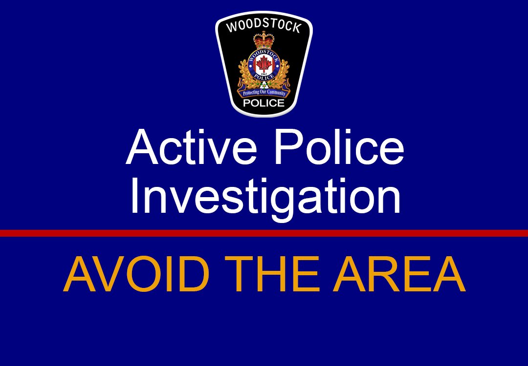 Woodstock_PS's tweet photo. There is a heavy police presence in the area of Finkle Street near Main Street and Simcoe Street. 
There is no concern for public safety at this time, however police are asking the public to avoid the area.
@1047HeartFM @Country104 https://t.co/yIMgjhjt8t