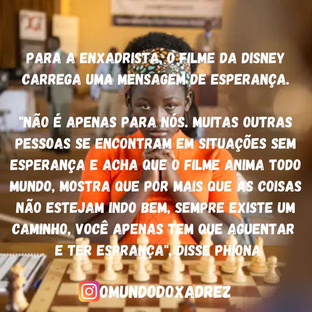 O mundo do xadrez on X: Filme Rainha de Katwe #filme #nerd #netflix  #xadrezbrasil #xadrez #mate #omundodoxadrez #chess #brasil #dicasdexadrez  #chessgame #rainha #de #katwe #queen #rainhadekatwe #queenofkatwe #disney   / X