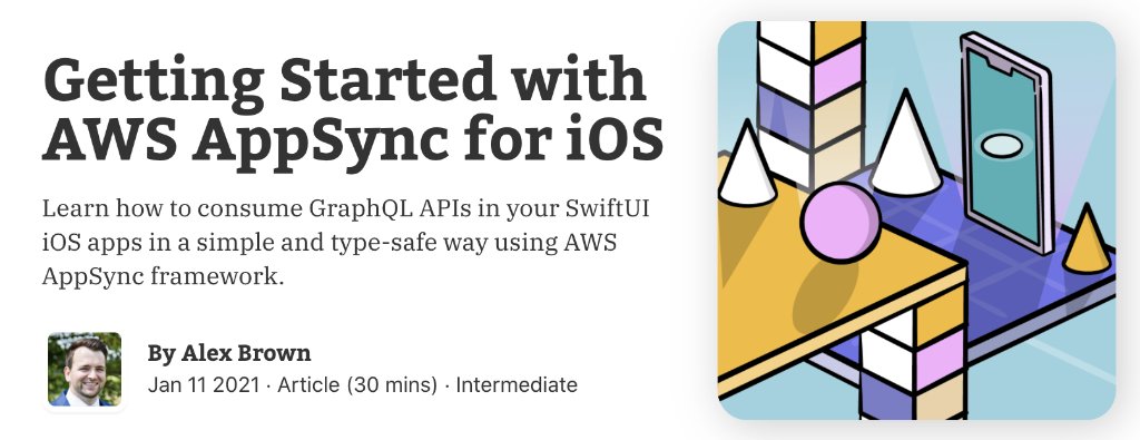 AWSAmplify's tweet photo. Getting Started with AWS AppSync for iOS by @abrown_dev 

Learn how to consume GraphQL APIs in your SwiftUI iOS apps in a simple and type-safe way using AWS AppSync

https://t.co/jldSGw21T0 https://t.co/2zsEDGYFsb
