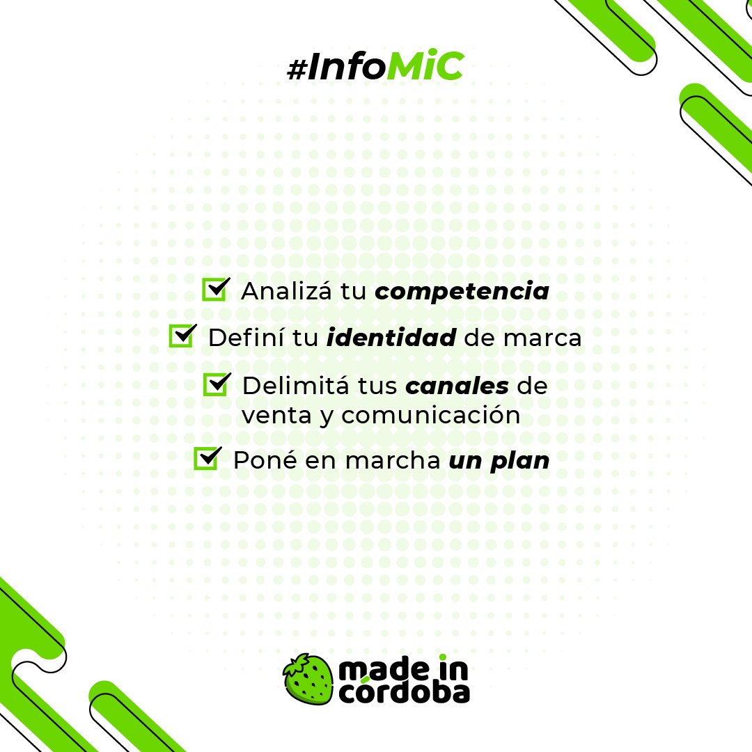 Madeincbaok's tweet photo. ¡Buen comienzo de semana a todas nuestras frutillas verdes! 🍓💚

Empezamos este lunes contándoles los secretos que pusimos en marcha cuando abrimos esta agencia tan hermosa🙊 Deslizá las imágenes para conocer nuestro checklist 👉😍 

#Marketing #Comunicación #Emprendimientos https://t.co/XQuYeAtiRr