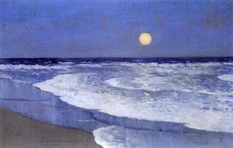 Another prophetic tradition related to the spring tide closest to the feast. This is called Rabharta na Féile Bríde. It’s when coastal dwellers could go out furthest to gather seaweed & shellfish. Incoming Tide by Paul Henry (1912)