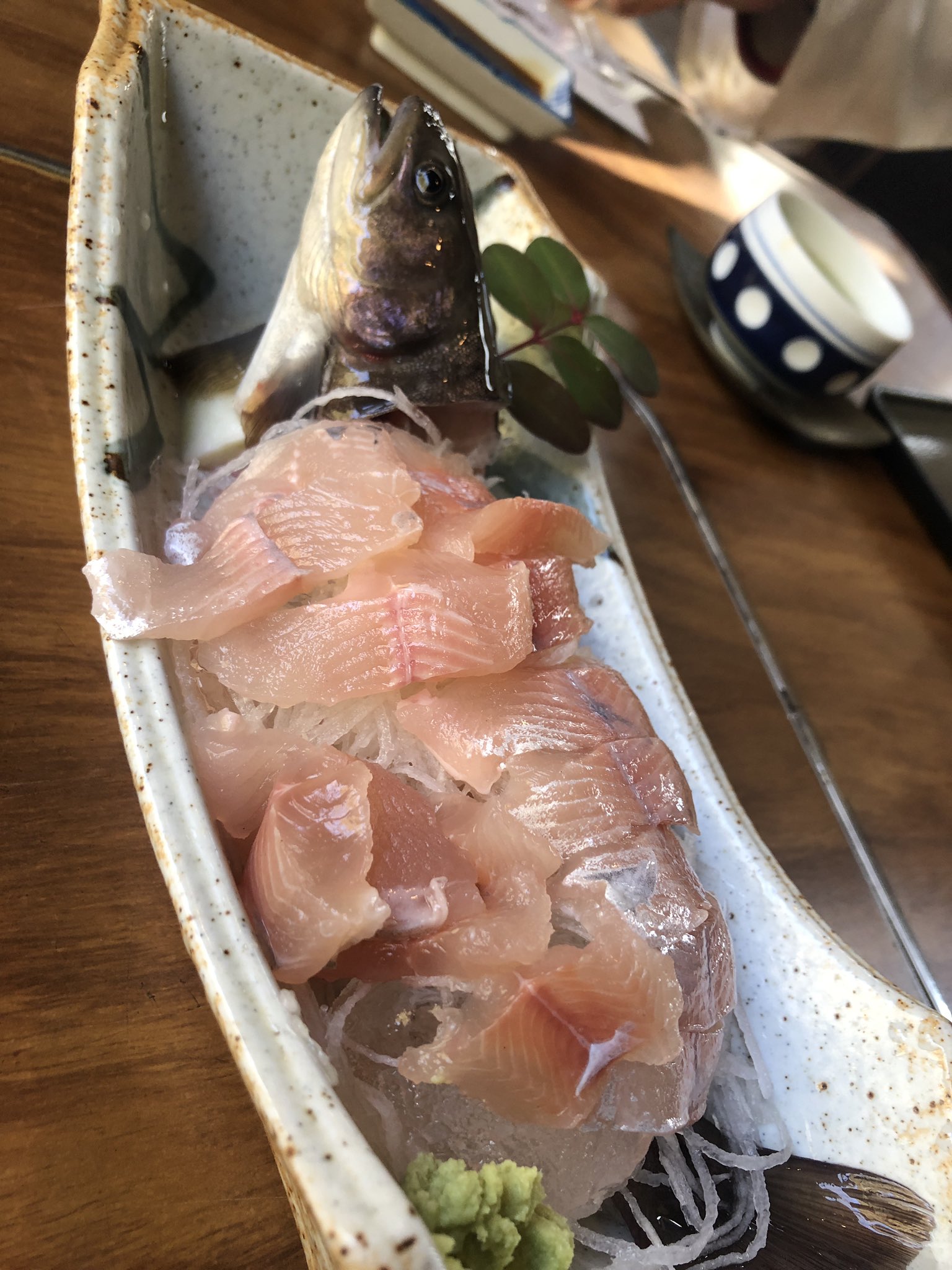 カルメン 秩父で岩魚の刺身を食べてきました 養殖されているものなので刺身も安心です 岩魚刺身部門で優勝です 注文すると店主がおもむろに外の生簀まで小走りで獲りに行ってくれます T Co I48uglqizo Twitter