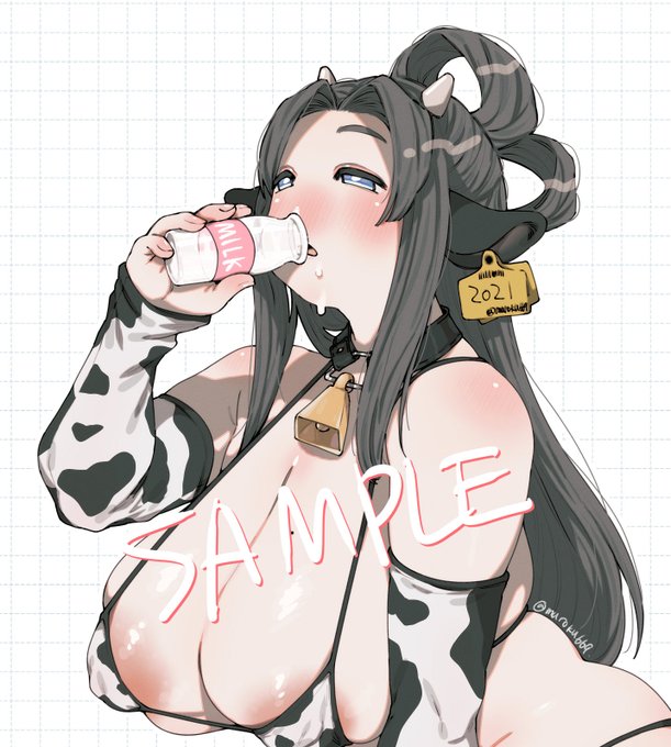 commissionでイラストを3枚描かせていただきました〜!ありがとうございました!!🐄🐰💤 
