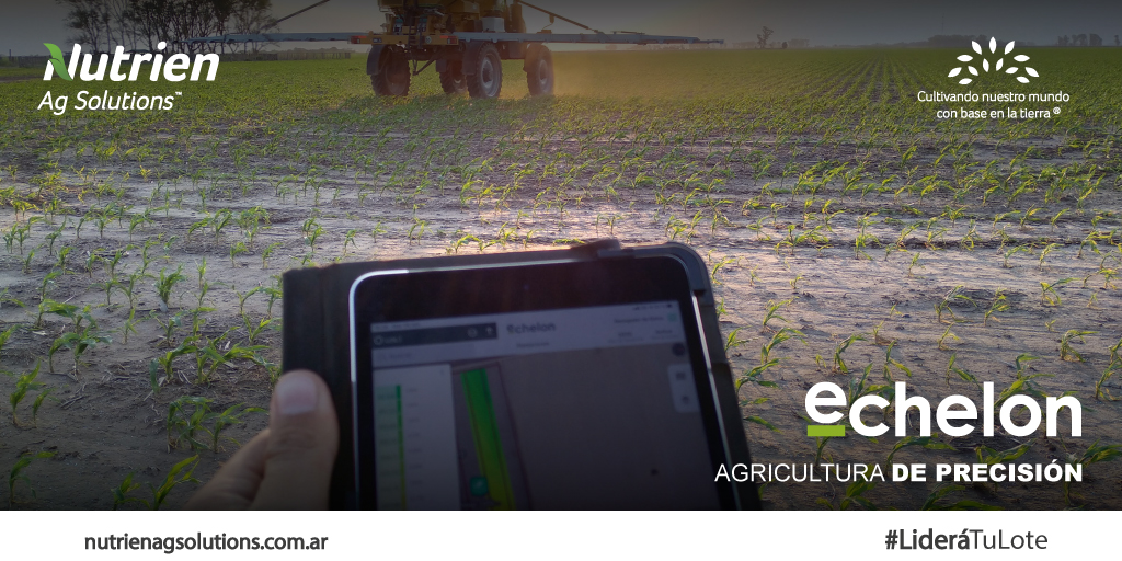 Tus lotes con #Echelon, son más exactos.
🎯Con el uso de imágenes satelitales y mapas de rendimiento, identificamos las áreas que desafían y dan oportunidad a un plus de producción. 
Así, podemos transformar los datos en decisiones ejecutables. ✅.
.
#NutrienAgSolutions
