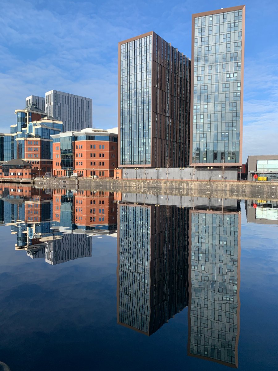 Salford Quays this lunchtime in the sunshine. Taken by Lee Gregson.