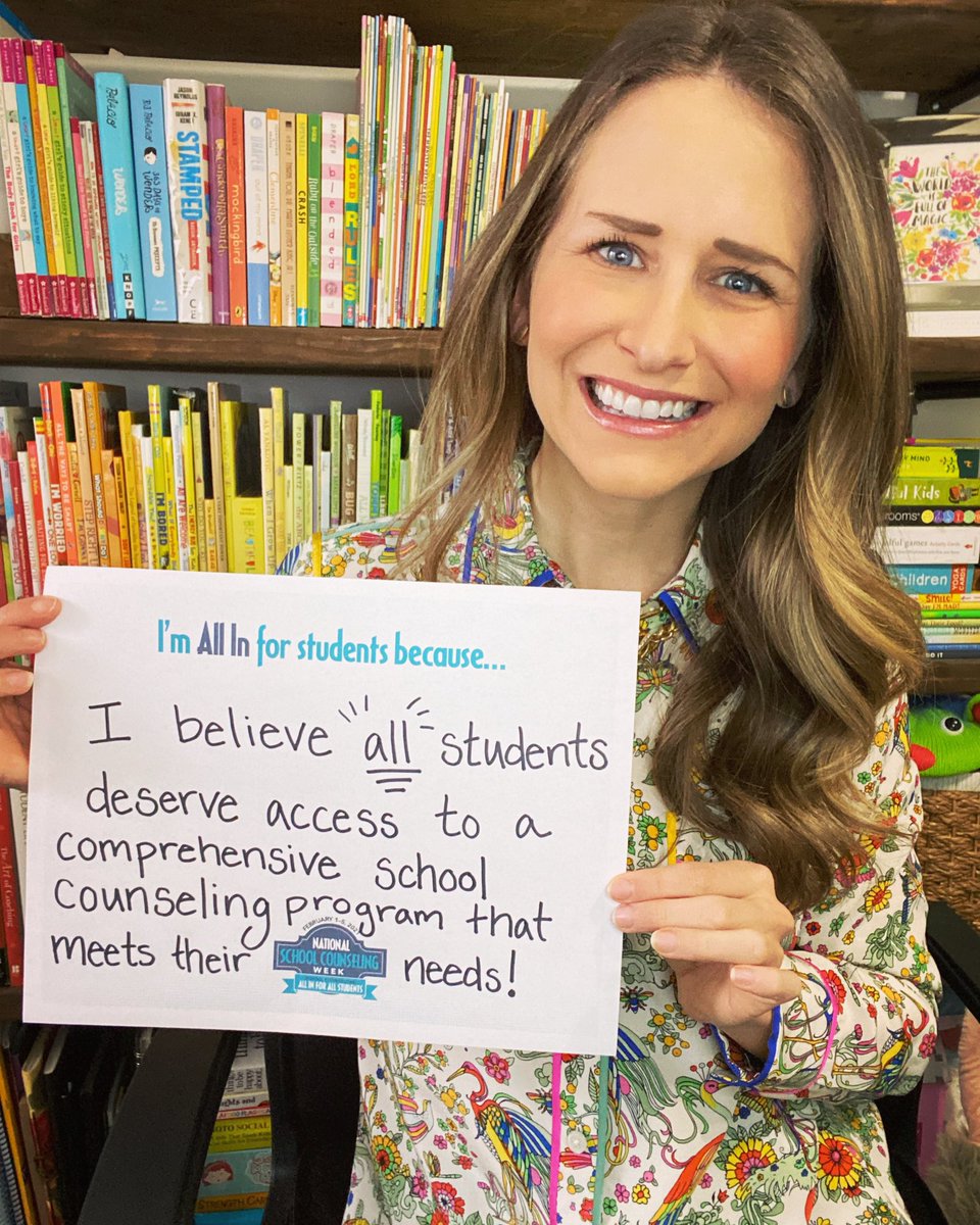 Counselor_Kirk's tweet photo. It’s here! It’s here!! Day one of National School Counseling Week!! Why are you all in for all students?? #NSCW21

#NationalSchoolCounselingWeek #NSCW2021 #NSCW #ASCA #OSCA #oklaed #OklahomaSchoolCounselor https://t.co/YKg0YQMh1G