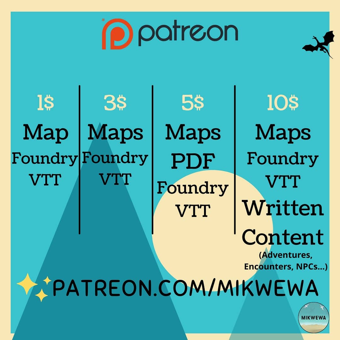 New map pack contains:
• 15 unique MAPS- 15 puzzle rooms
• detailed explanation with GM tips, puzzles, lore for EVERY room
• modular walls and doors
• FoundryVTT ready to play content
🌟
Get FREE room: preview below. Grab it on our Patreon! 🔻
#battlemap #DnD #dndartists