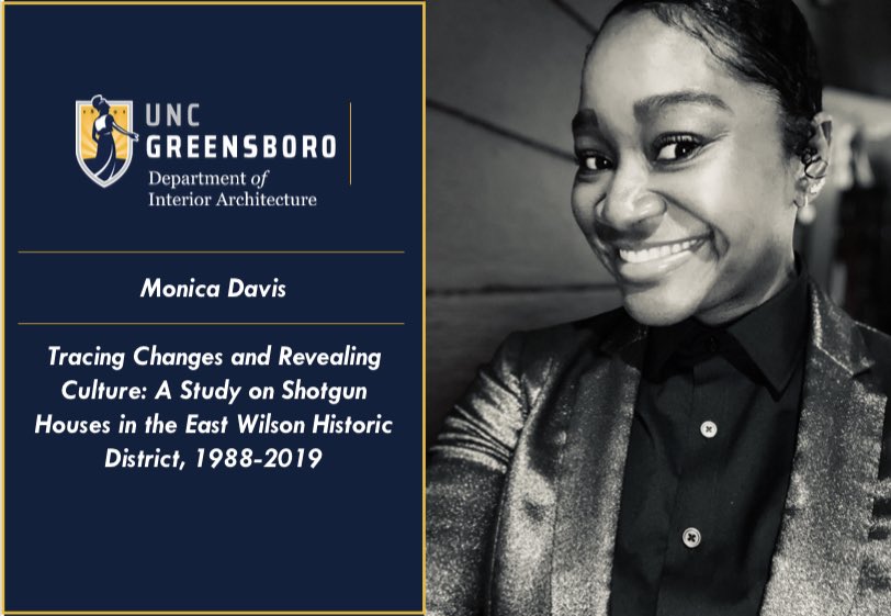 UNCGIARc's tweet photo. This #MFAMonday we are excited to announce that graduate student Monica Davis will be presenting her research at the #EDRA52 (Environmental Design Research Association) “Just Environments'' conference in May. Please join us in congratulating Monica for her great accomplishment! https://t.co/FU8ZLlXYCv
