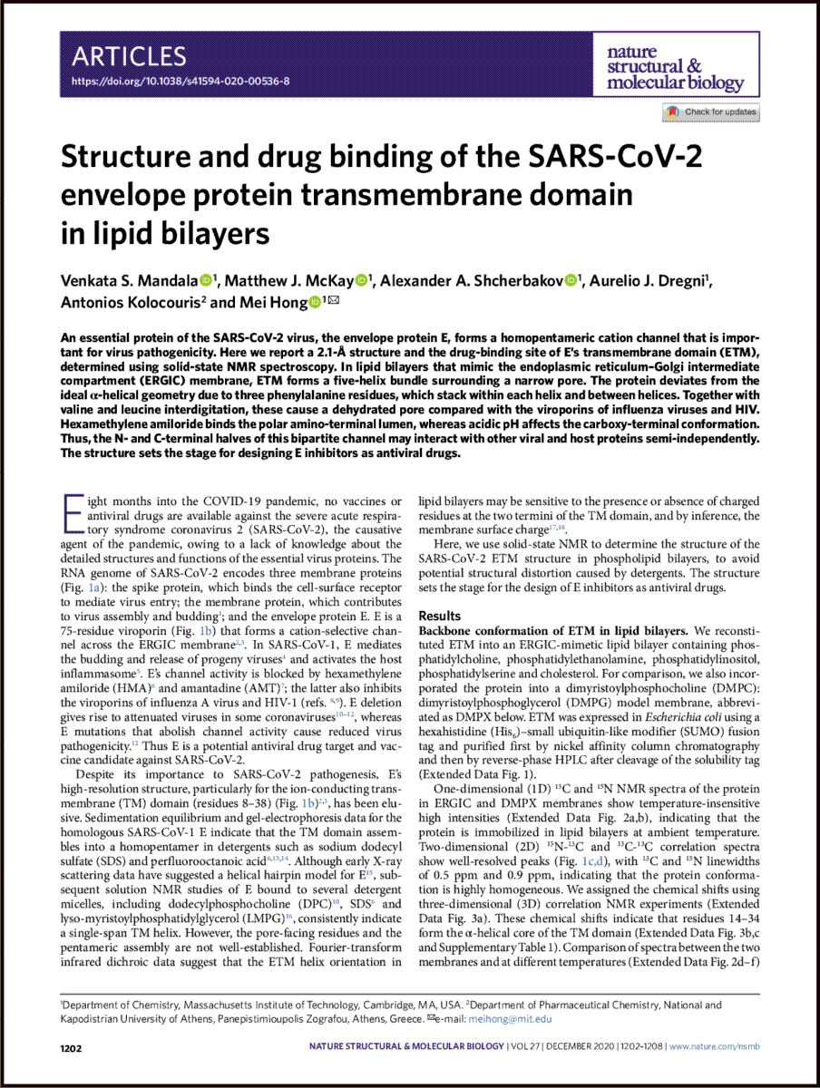 Interested in #NMR, Dynamics and #SARSCoV2?💡🔬🧪🧬🔍📚
We recommend reading these articles:
➡️ covid19-nmr.de/publications/

@mz_science @jjbarber0 @SSadnro @LindorffLarsen @MeiHongLab 

#teamRNA #teamProtein #MembraneProtein #SpikeProtein