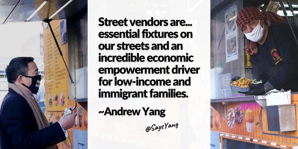 SaysYang's tweet image. Street vendors are essential. #SaysYang #YangForNY