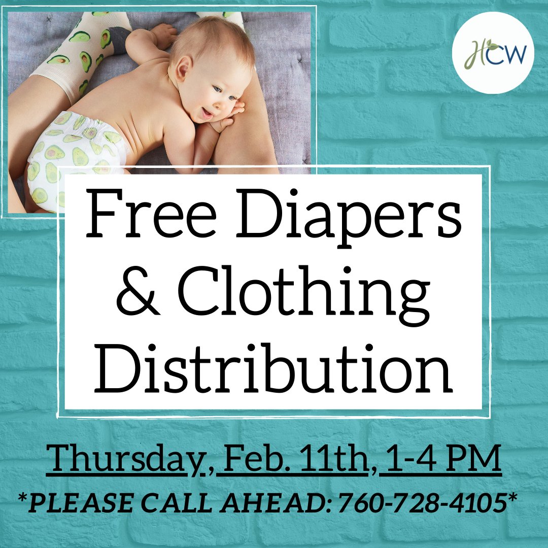 To reserve a bag, you MUST call ahead at 760-728-4105 or email contact@hopefallbrook.com. We are here for you!
.
.
#hopefallbrook #freebabysupplies #freediapers #freebabyclothes #diaperdistribution #supportfamilies #covidrelief #fallbrook #bonsall #camppendleton #fallbrookfamily