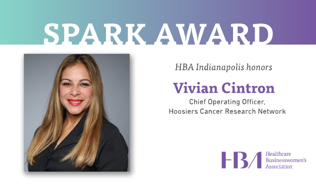 HBAMidwest's tweet photo. #HBAIndy has awarded Vivian Cintron the Spark Award for 2020. Vivian worked hard to bring valuable content, programs, and new partnerships to the chapter &amp; members.  Her dedication is the definition of #HBAImpact. https://t.co/nPNyTJl99h