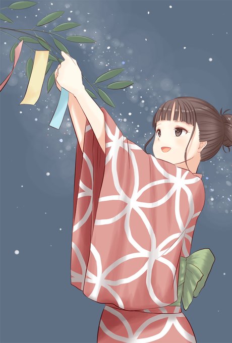 久々にお題から。
「短冊を笹に結ぶ少女」です。

七夕の頃のお題だよなぁ・・・ 