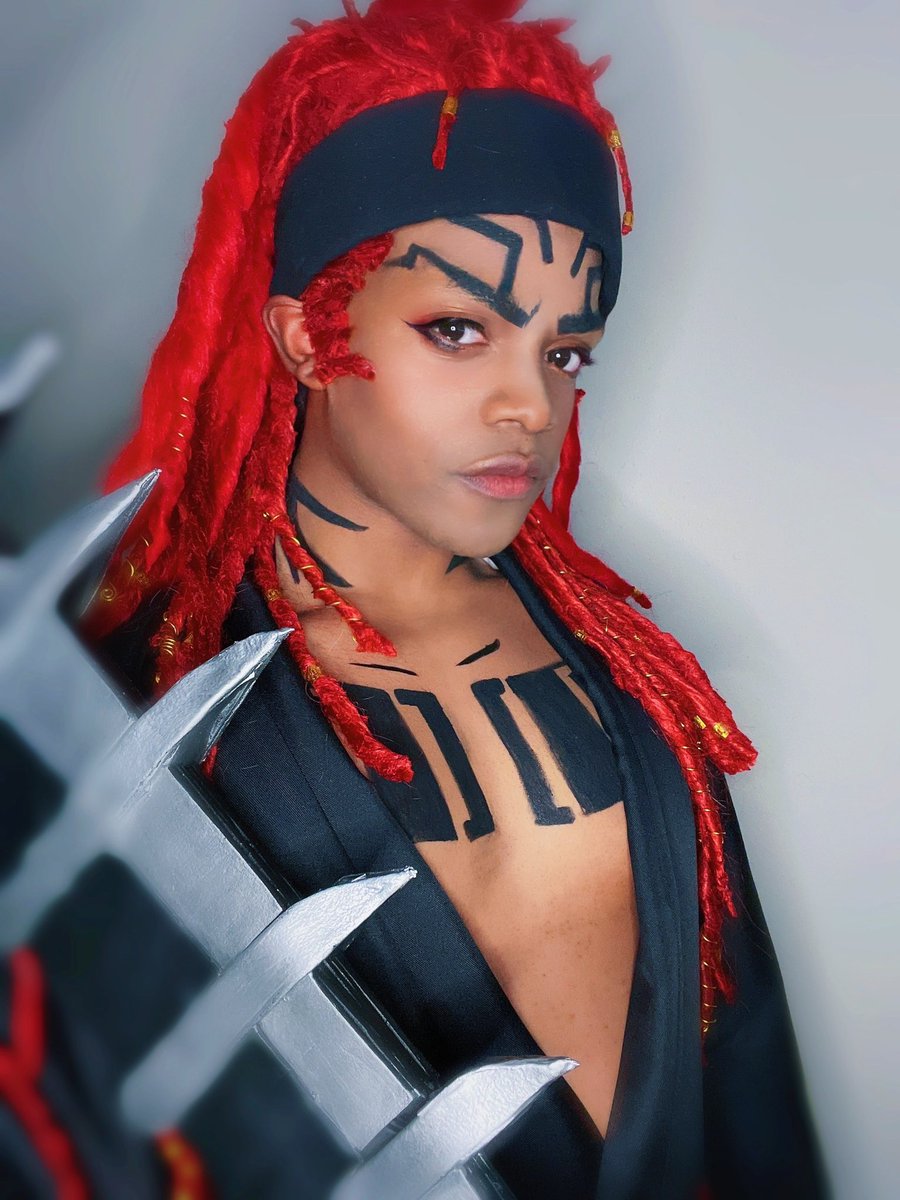 Jihatsu_kun's tweet image. So new post for 2021 and the start of #28daysofblackcosplay 

Abari Renji from Bleach made by me 
designed from @blkitachi
Make up done by @GeordieHollyXO