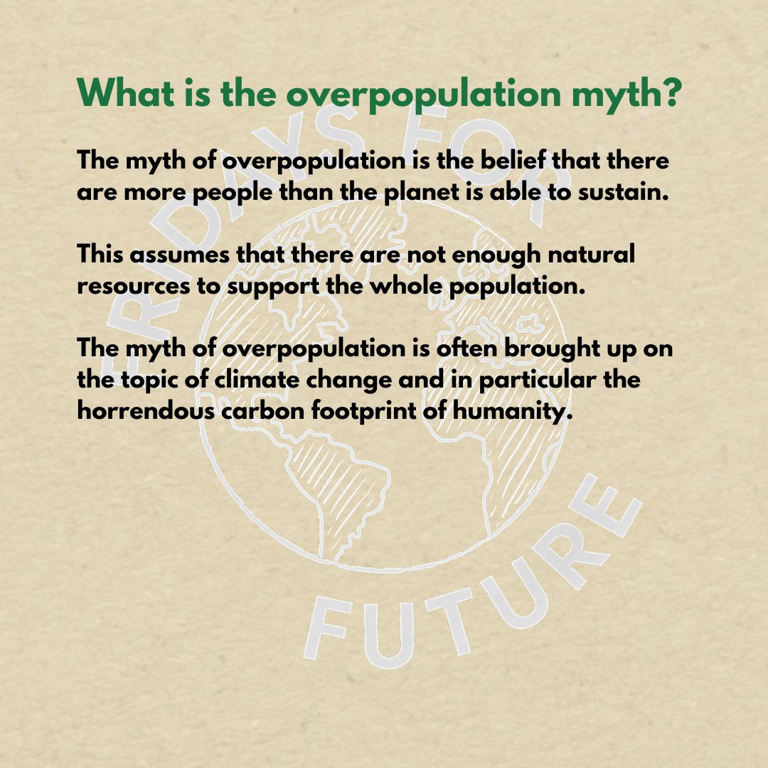 The most affected people & areas (MAPA) are also the least responsible – the ones already suffering & fighting the hardest under climate change. We want to make it clear:Overpopulation as the cause of the climate crisis is a myth & deeply entangled with racism &eugenics. (2/4)