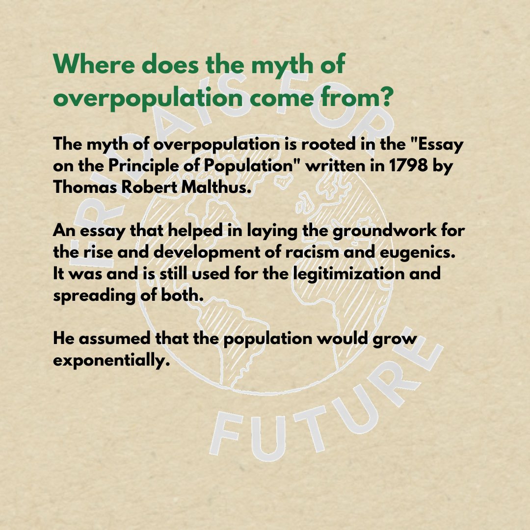 The most affected people & areas (MAPA) are also the least responsible – the ones already suffering & fighting the hardest under climate change. We want to make it clear:Overpopulation as the cause of the climate crisis is a myth & deeply entangled with racism &eugenics. (2/4)