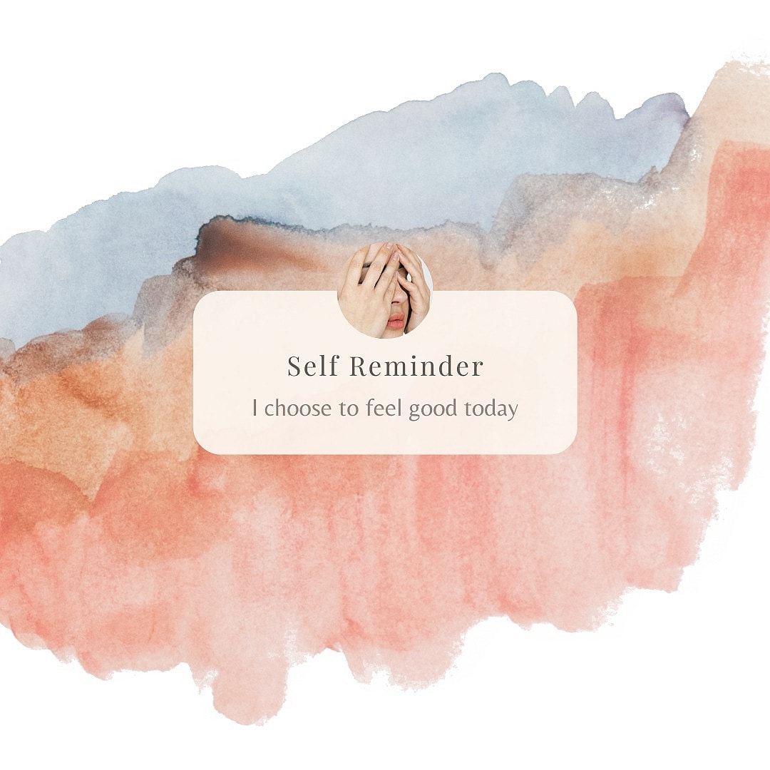 Today's mantra: I choose to feel good today ❤️