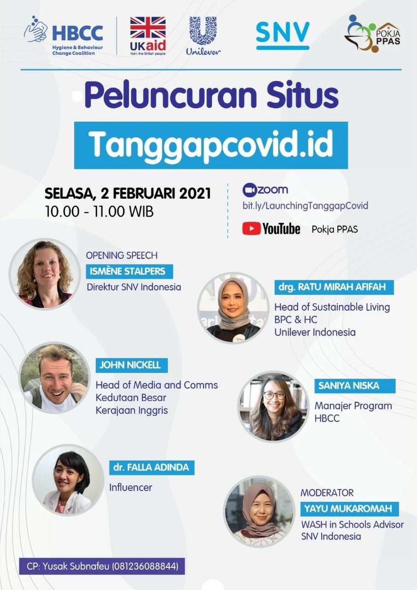 Tomorrow is the launch of.our website #HBCC project on WASH in Covidi19 for 8 cities and 2 districts with government and partners in Indonesia!

#SDG6 <a href="/SNV_WASH/">SNV WASH</a> <a href="/SNVIndonesia/">SNV Indonesia</a> #covid19safety #unilever #fcdo #ukaid #HBCC parrtnership