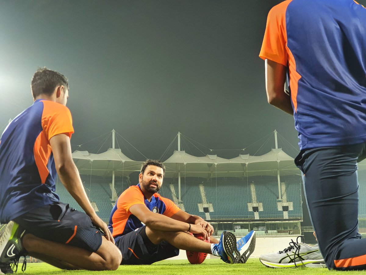 BCCI's tweet photo. Out and about at The Chepauk after 6 days of quarantine.

#TeamIndia https://t.co/mt7FShNFrb