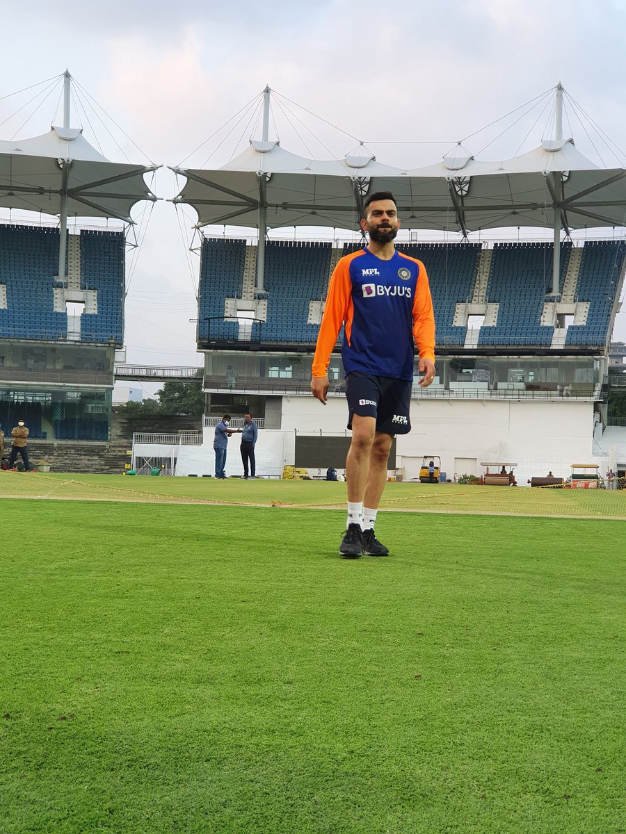 BCCI's tweet photo. Out and about at The Chepauk after 6 days of quarantine.

#TeamIndia https://t.co/mt7FShNFrb