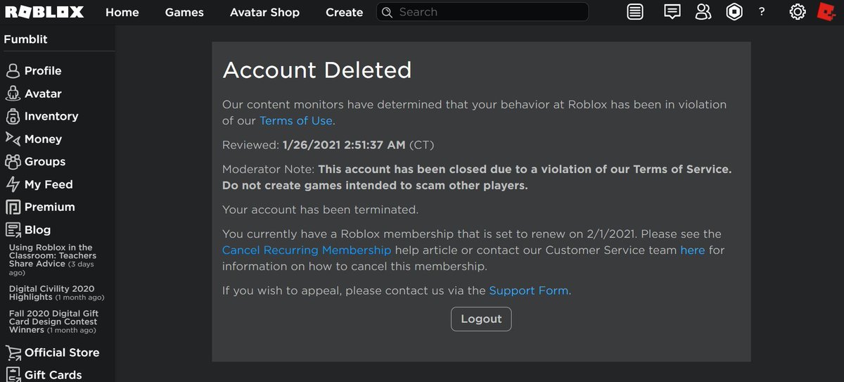 Roblox Hate Accounts (RTC Blocklist Twitter) 