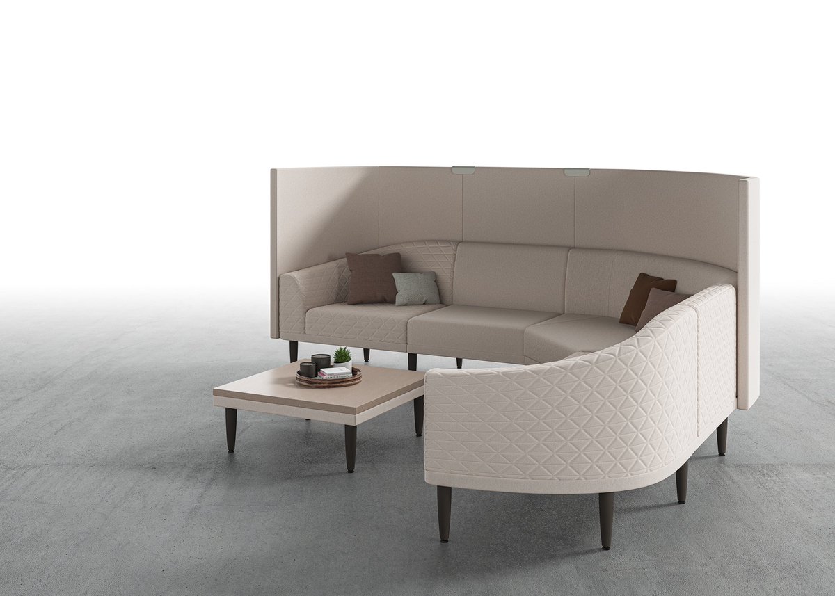 Eklund provides thoughtful style for today’s unconventional spaces. With sweeping curves and smart design, the Eklund collection has components to address a variety of spacial needs from causal lobby environments to bustling student unions.
 
Learn more 👉 bit.ly/32QSP4p