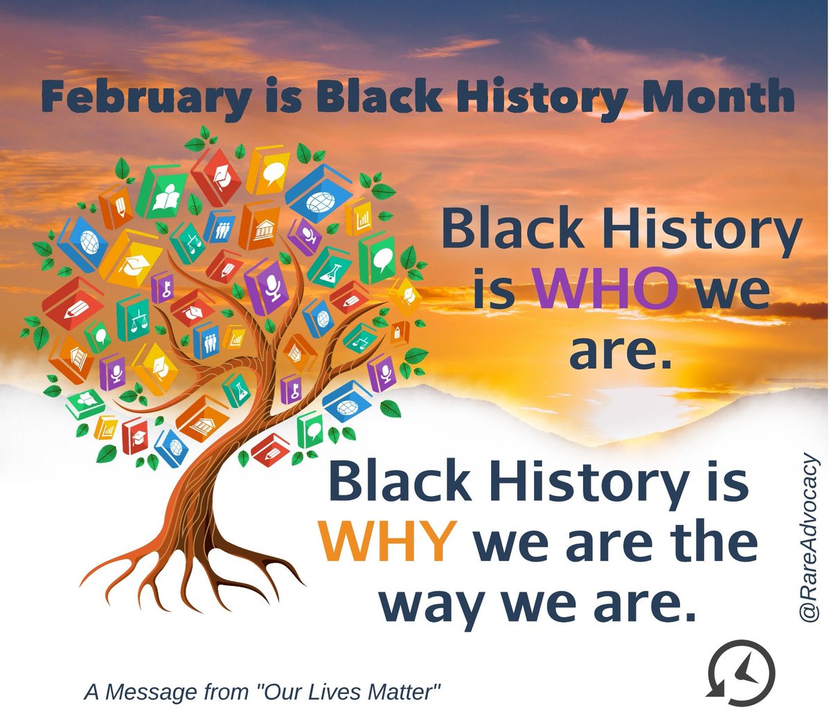 RareAdvocacy's tweet photo. February is #BlackHistoryMonth.

This month the #LivingRare community is not only gearing up to celebrate Rare Disease Day on February 28th, but is paying respect to the experiences of the past that have shaped who we are today.

#rareAdvocacy #rare360 #ourlivesmatter https://t.co/pQZ56N5ddF