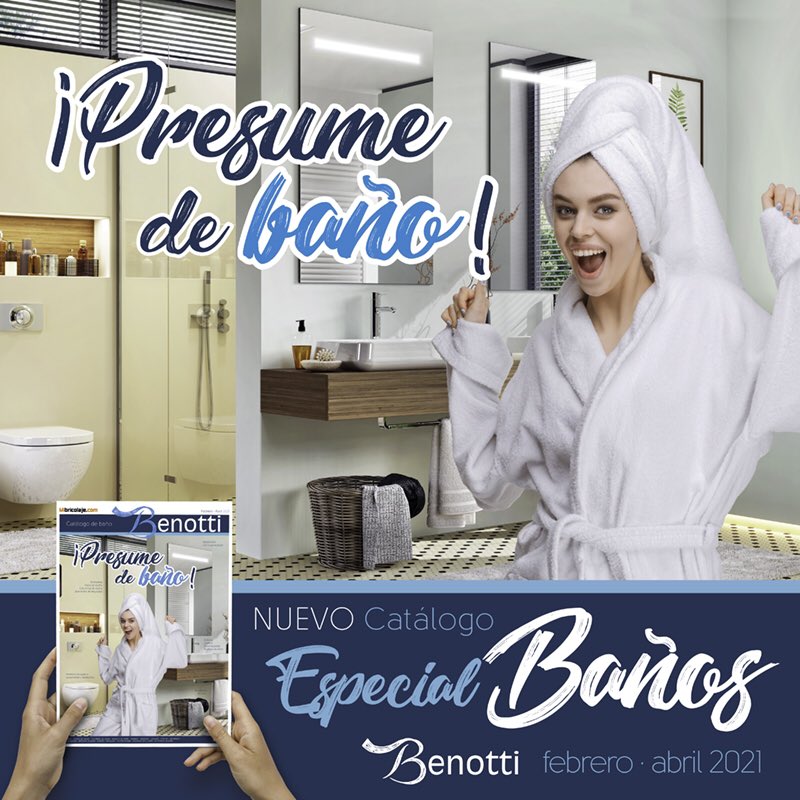 mibricolaje's tweet photo. Presume de baño con el especial BAÑOS de #Benotti 🚽🛁🚿 Descarga el nuevo folleto desde https://t.co/CMSuMU0hzJ https://t.co/CzXfbosi84
