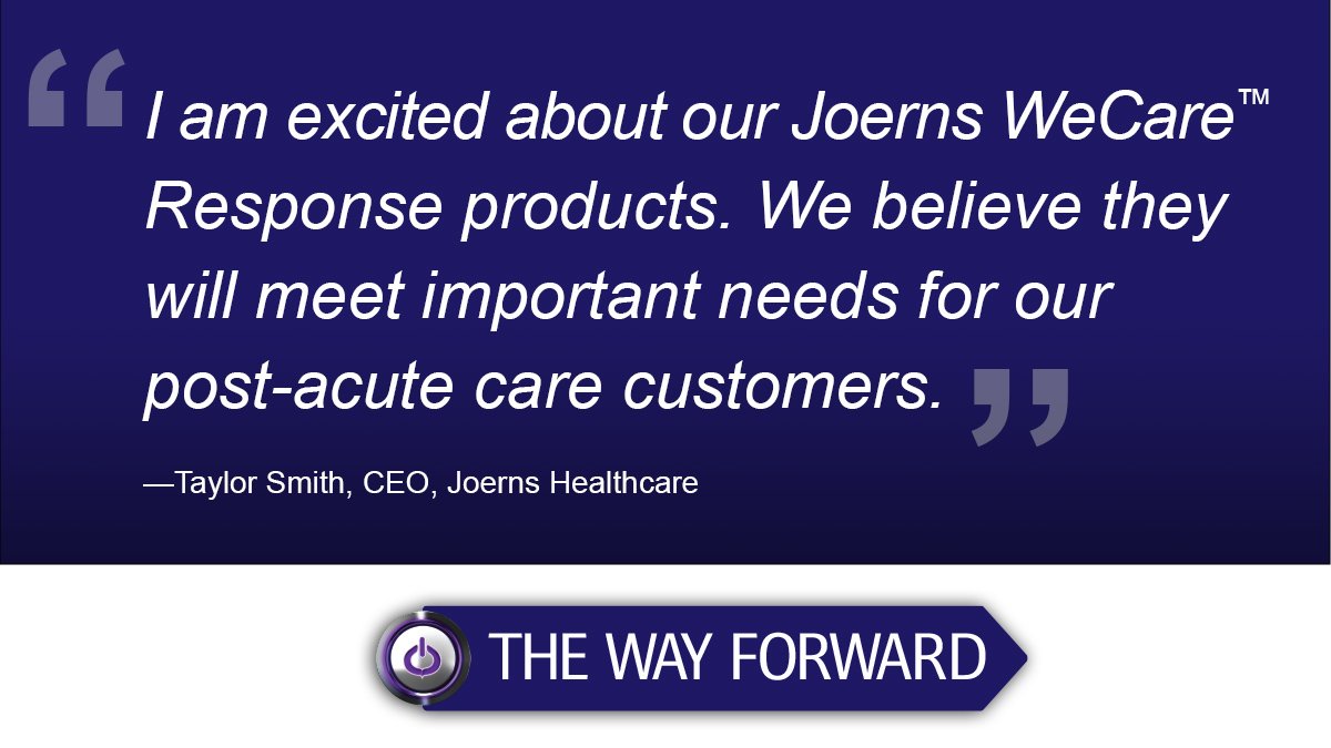 JoernsHC's tweet photo. We’re proud of our team’s commitment to patients and caregivers in these uncertain times. Delivering vital equipment, increasing production to meet demand, and launching the WeCare Response Bed System prepares us for what’s next. Visit https://t.co/2CCbCMq7XE #Joerns #Healthcare https://t.co/ik7THXR7Bh